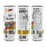 CELSIUS Retro Vibe Energy Drink, Sugar-Free with 200mg Caffeine & Essential Vitamins – Sparkling Raspberry Citrus, 12 Pack
