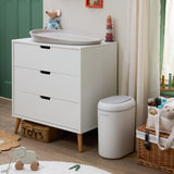 Odor Lock Diaper Pail with Dual-Seal Airlock – Hands-Free Baby Diaper Disposal Bin for Nursery