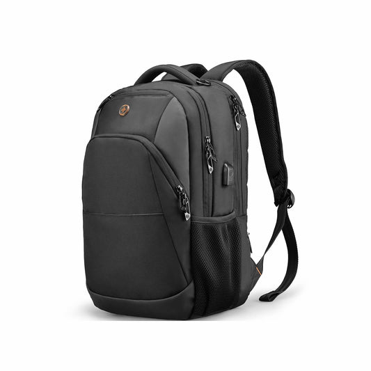 Design Travel Laptop Backpack with RFID Protection & USB Charging – 16″ College & Business Backpack (Black)