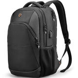 Design Travel Laptop Backpack with RFID Protection & USB Charging – 16″ College & Business Backpack (Black)
