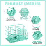 Green Desk Organizer and Office Supplies Set