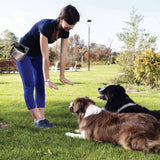 Waterproof Dog Treat Training Pouch with Adjustable Waist Belt, Poop Bag Dispenser, and Multi-Pocket Storage for Walks and Obedience Training