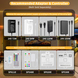 PAUTIX 24V Addressable RGBIC COB LED Strip 16.4ft – 3150 LEDs High Density DIY Smart Lighting