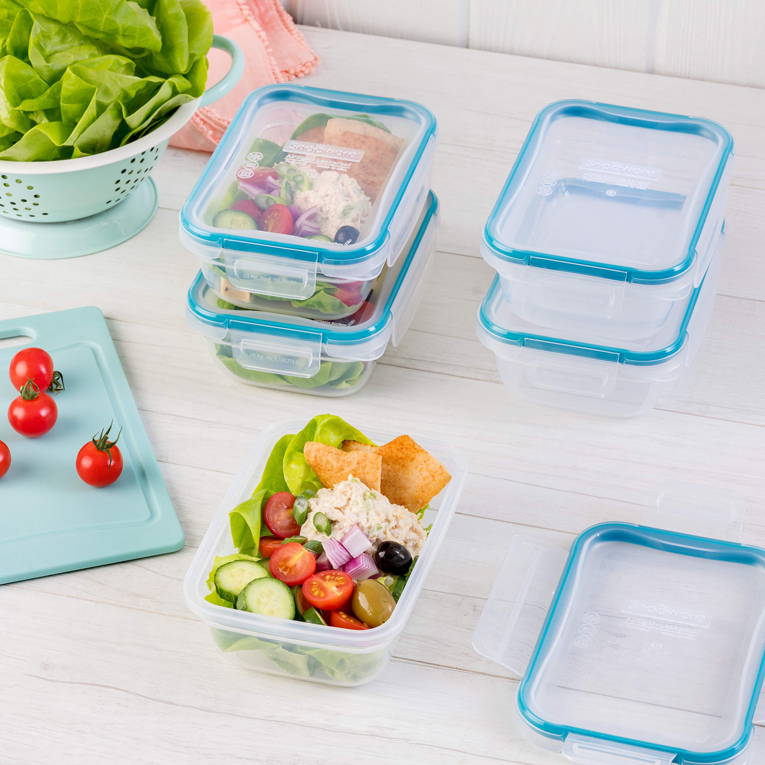 5-Pack Airtight Meal Prep Containers – 3-Cup BPA-Free Plastic Food Storage with Write & Erase Lids (White)