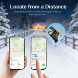 Rechargeable Smart Wallet Tracker Card, Apple Find My Compatible, Ultra-Slim Bluetooth Tracking Card with Wireless Charging – Carbon Fiber Black