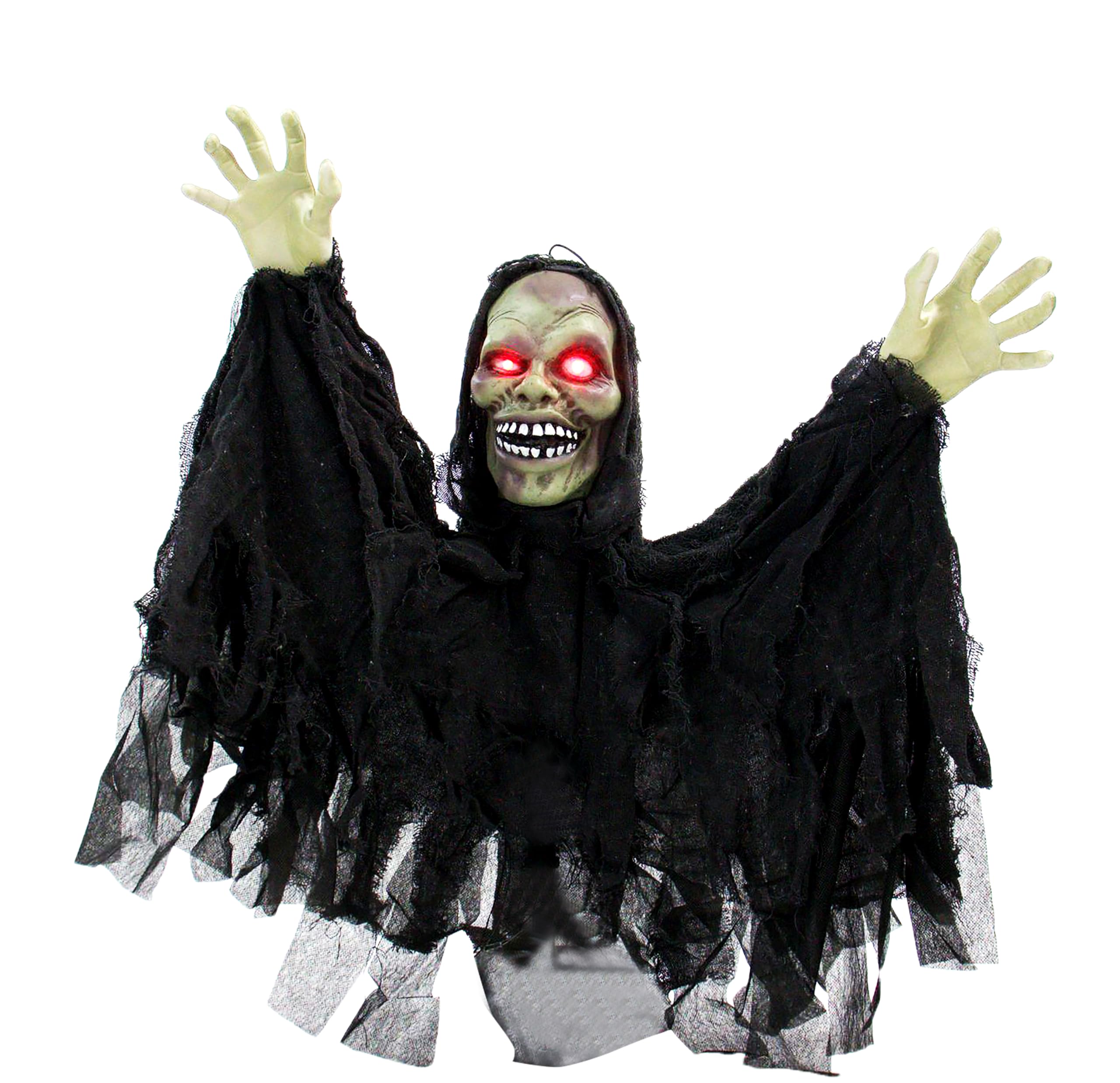24" Jumping Man Groundbreaker Animatronic – Touch Activated Halloween Prop with Lights, Sound & Motion