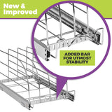 Holdn’ Storage Pull-Out Bakeware Organizer – Adjustable Divider Rack for Narrow Kitchen Cabinets