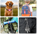Smart Pet Tracker for Apple Find My Network – No Subscription Bluetooth Tracking Device with Protective Silicone Case for Cats & Dogs (Pink)