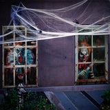 Clown-Themed Halloween Curtains – 2PCS Creepy Window Decorations for Haunted House & Party Décor