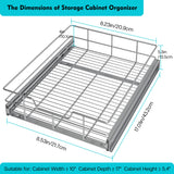 Heavy-Duty Pull-Out Cabinet Organizer – 1 Tier Slide-Out Drawer (Chrome-Plated)