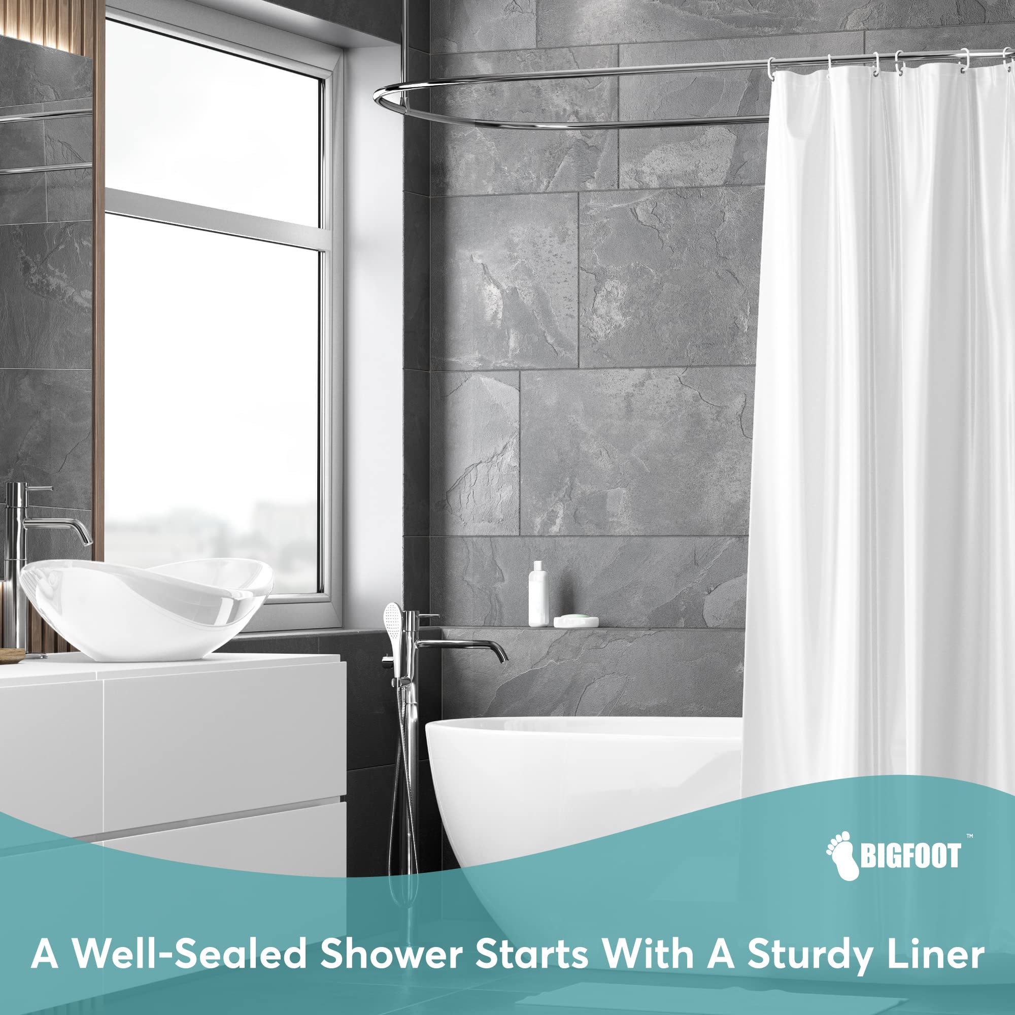 Clear PEVA Shower Curtain Liner 72x72 – Odorless Waterproof Bath Liner with Magnets & Rust-Proof Grommets