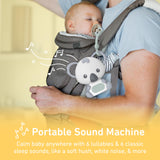 Koala Portable Baby Sound Machine with Night Light – 12 Soothing Sounds, Rechargeable Sleep Soother for Strollers & Nursery