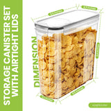 Clear Airtight Cereal Storage Containers with Pour Spout – Leakproof Pantry Canisters with Labels & Marker