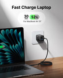 INIU 30W GaN Fast Charger – Dual Port USB-C Wall Charger with Fast Charging Cable