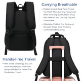 BOAVAN 15.6” Laptop Backpack with USB Port, RFID Pocket and Waterproof 1680D Nylon – Orange/Black