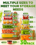 Food Storage Containers with Lids – 60-Piece BPA-Free Leakproof Meal Prep Set with Labels & Pen
