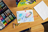 140-Piece Space-Themed Kids Art Case and Coloring Set
