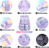 3-Piece Girls School Backpack Set with Lunch Bag