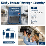 Coolife 20-Inch Lightweight Carry-On Suitcase with TSA Lock & Spinner Wheels – Charcoal