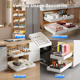 Mustorn 2-Pack Adhesive Pull-Out Cabinet Drawers – Heavy-Duty Slide-Out Storage Shelves