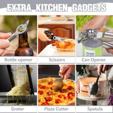 34-Piece Silicone Kitchen Utensil Set with Holder – BPA-Free, Stainless Steel Core (Black)