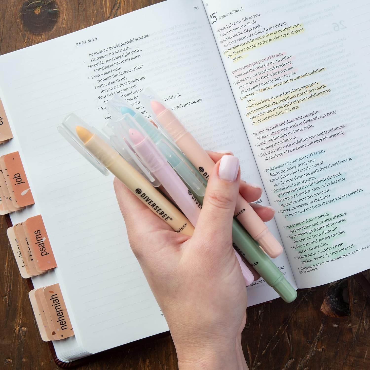 8-Pack Pastel No-Bleed Gel Highlighters