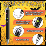 Halloween Ballpoint Pens – 48 Pack Vivid Color Retractable Pens with Black Ink (Durable Plastic, Smooth Writing)