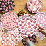 Pink & Black Halloween Party Plates Set – 60 Pcs Disposable Plates & Napkins with Pumpkin & Ghost Designs for Birthday & Baby Shower