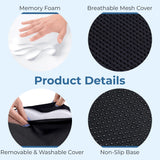 Ergonomic Memory Foam Seat Cushion for Office Chair Coccyx Support Sciatica & Tailbone Pain Relief with Breathable Mesh Cover