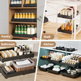 Expandable Pull-Out Cabinet Organizer – Heavy-Duty Adjustable Roll-Out Shelf with 5-Rail System