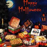 25-Pack Halloween Paper Bowls – Disposable Snack & Treat Holders (Pumpkin, Ghost & Skeleton Designs)