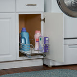 Household Essentials Glidez Single-Tier Pull-Out Cabinet Organizer – Chrome Slide-Out Storage with Protective Liner