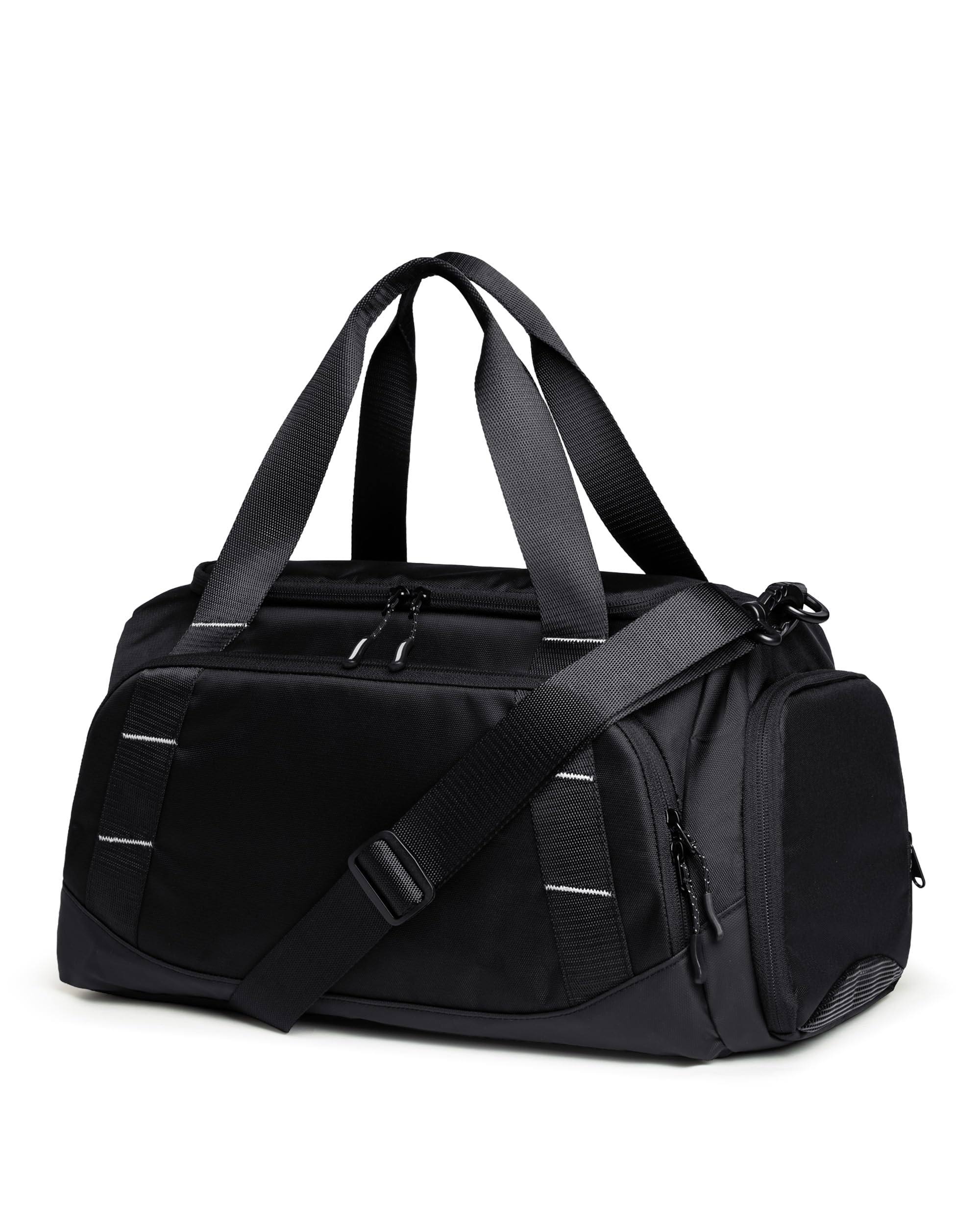 PROKVA Small Gym Duffle Bag 16L – Compact Carry-On Weekender with Shoe Compartment & Wet/Dry Pocket (Black)