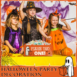 Wooden “Please Take One” Halloween Candy Bowl – Orange Rustic Trick or Treat Box