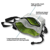 Waterproof Dog Treat Training Pouch with Adjustable Waist Belt, Poop Bag Dispenser, and Multi-Pocket Storage for Walks and Obedience Training