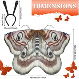 Butterfly Wings & Moth Antenna Costume Set for Women – Chiffon Cape with Headband (Halloween & Cosplay Accessory)