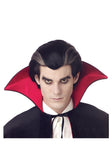 Black Vampire Wig with Gray Streaks – Classic Dracula Halloween Costume Hair
