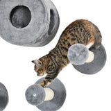 5-Piece Cat Wall Shelves Set – Wall-Mounted Climbing Activity Center with Condo, Cushion, Scratching Post & Jump Platforms