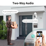 Smart HD WiFi Light-Bulb Surveillance Camera – 360° Panoramic Monitoring, 1440p, Remote Two-Way Talk & Motion Alerts (2-Pack)