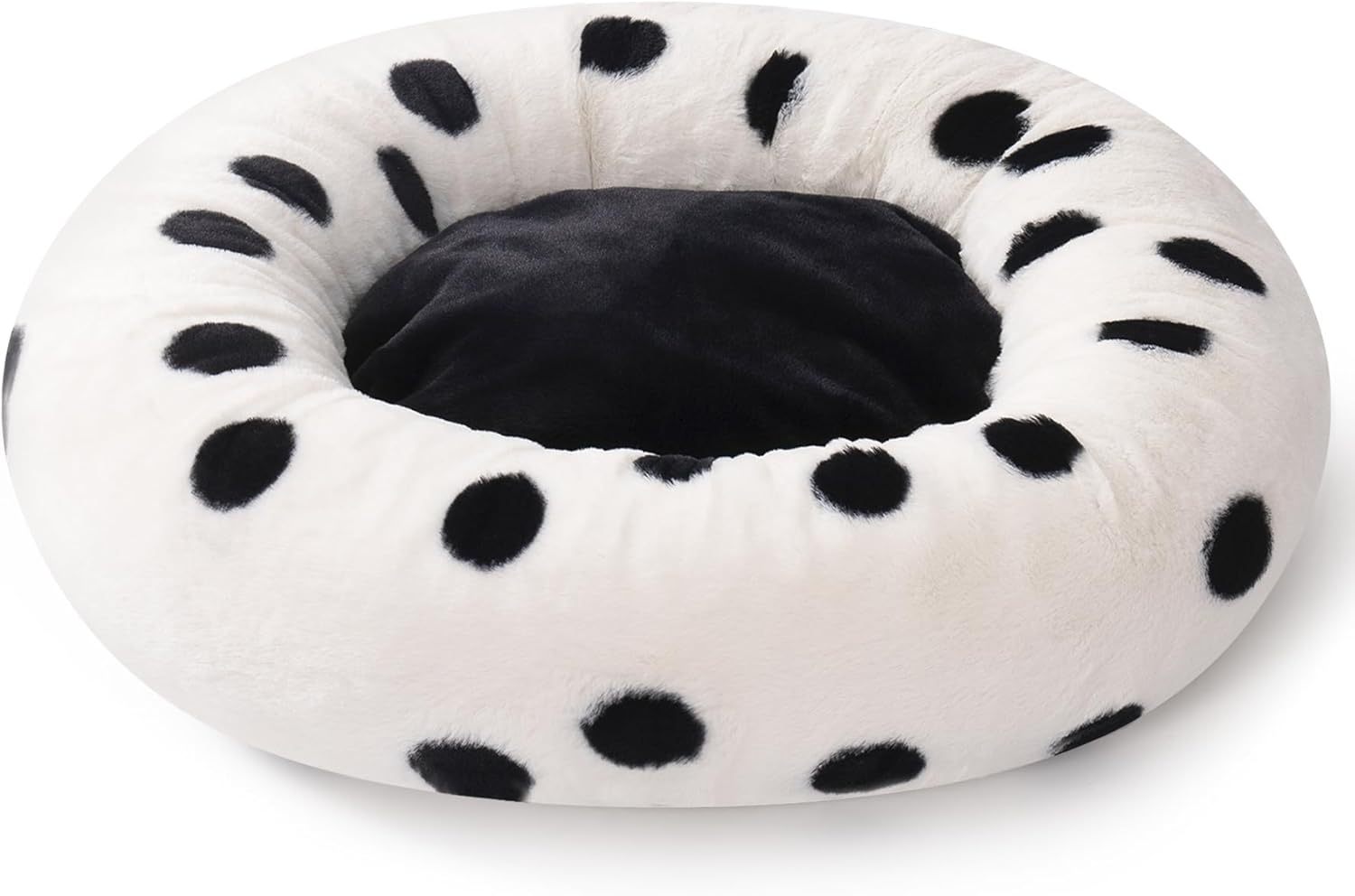 Mewoofun Donut Cat Bed – 23" Round Washable Plush Fluffy Pet Bed with Non-Slip Bottom for Cats, Puppies & Small Dogs