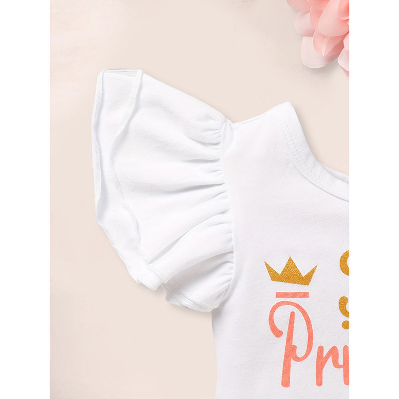 3PCS Newborn Baby Girl Outfit 👶 Romper + Tutu Skirt + Headband Set 🎀