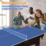 7 ft Mid-Size Folding Ping Pong Conversion Top – Portable Table Tennis Surface, 84" × 48" 12 mm MDF, Foldable Design