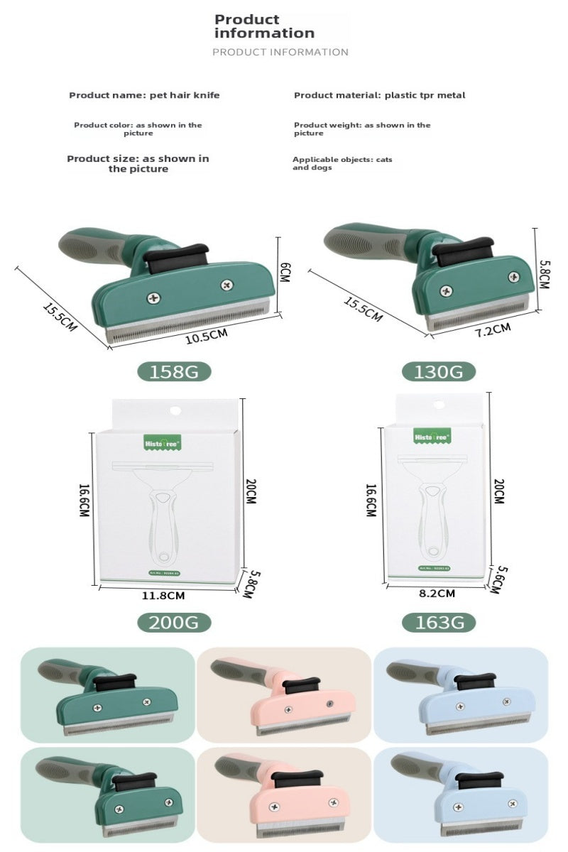 Cat & Dog Pet Hair Trimmer – Safe Grooming Razor & Pet Comb for Shedding, Shaving & Hair Removal
