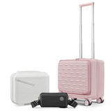 3-Piece 18-Inch Carry-On Luggage Set with Spinner Wheels & TSA Lock – Compact Travel Suitcase Bundle