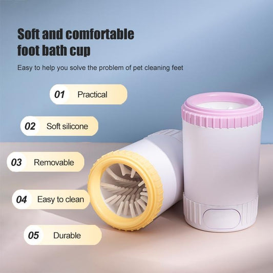 Second-Generation Semi-Automatic Dog Paw Cleaner – Portable No-Electric Pet Paw Washer for Effective Cleaning