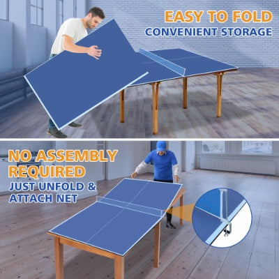 7 ft Mid-Size Folding Ping Pong Conversion Top – Portable Table Tennis Surface, 84" × 48" 12 mm MDF, Foldable Design