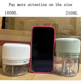 Electric Mini Garlic Chopper - 250ML USB Rechargeable Portable Food Processor for Vegetables, Nuts, and Spices