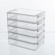 5-Piece Clear Plastic File Storage Boxes with Lids – Portable Stackable Organizer for Tools, Jewelry & Craft Supplies 🎨