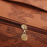 Embossed Pattern Leather Makeup Bag – Portable Cosmetics Organizer Pouch