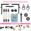 Professional Yoga & Pilates Bar Kit – 18-Piece Full Body Workout Set with Ab Roller & Resistance Bands 🧘‍♀️💪🔥